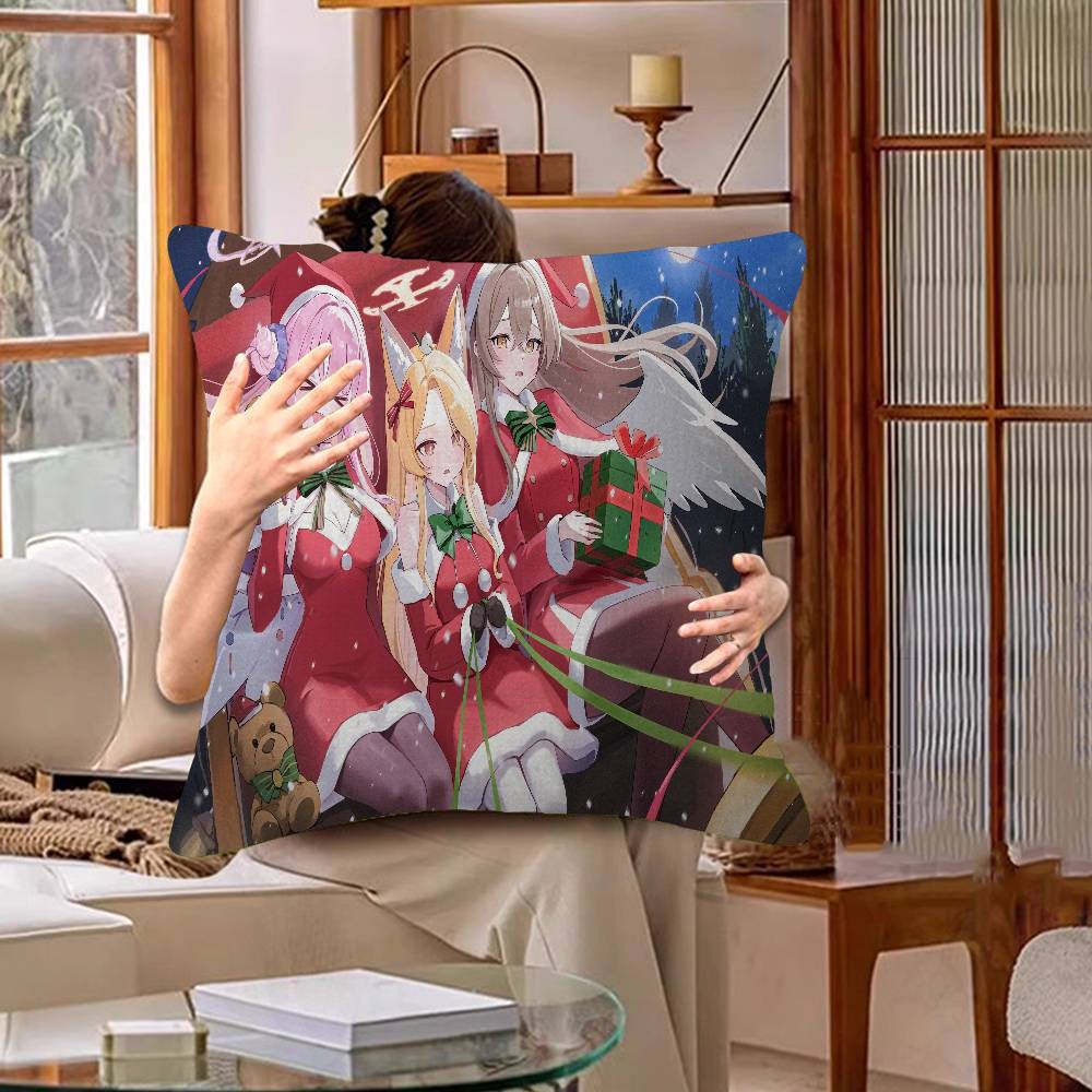 Popular Game Blue Archive Cushion Cover Decorative Pillow Sofa Home Decor Case Pillow Cases