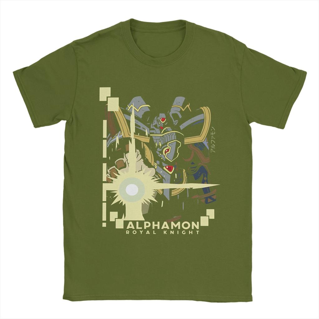 digimon alphamon royal knight T-Shirts Awesome 100% Cotton Tee Shirt O Neck Short Sleeve T Shirt Plus Size Clothing