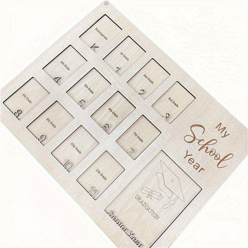 A84X-3Pc School Years Photo Frame, Graduation School Picture Frame, Back To School Gift, Kindergarten To Senior 12 Grade