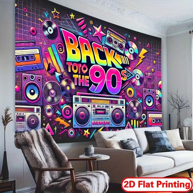 2D Retro 90er Hip Hop Hintergrundtuch Graffiti Stil Fotokabinen Requisite
