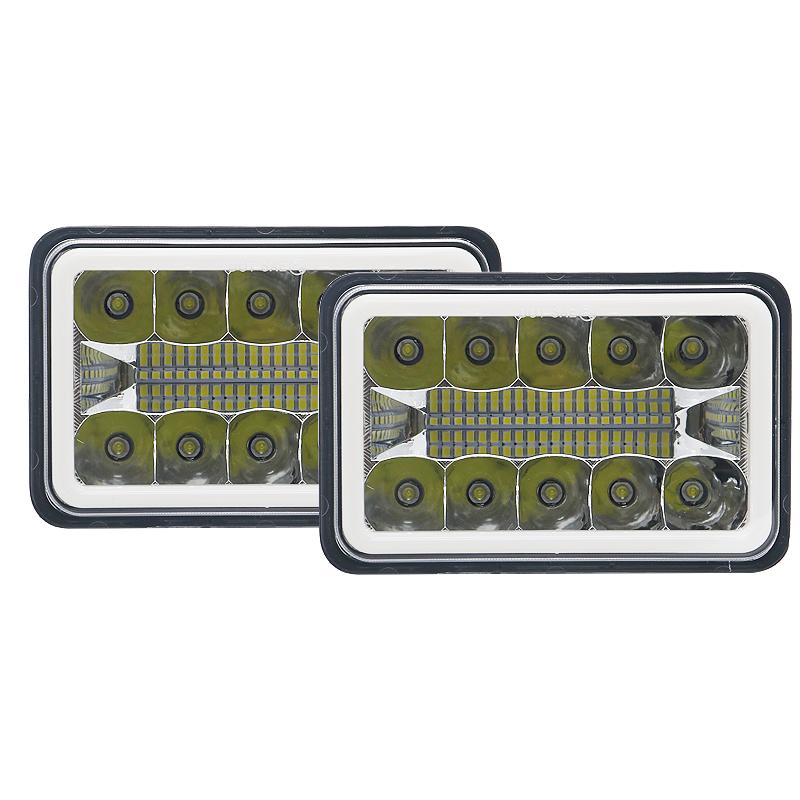 4X6 Auto LED Scheinwerfer Blinker Tagfahrlicht Wasserdicht 60W H4 Scheinwerfer für LKW Offroad 4WD Traktor DRZ400 Motorrad ATV UTE