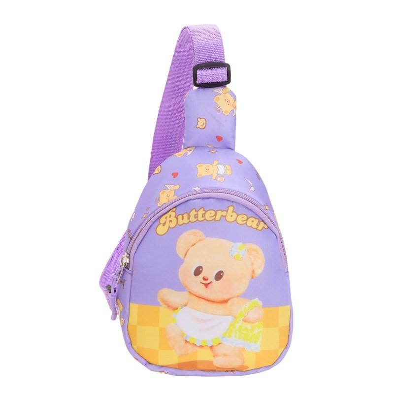 Butter Bear Bag Kids Print Nylon Crossbody Bags Spacious Designs Breathable