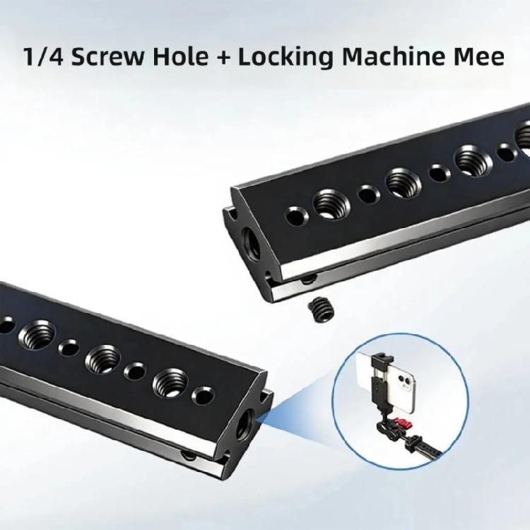 Multifunktionaler Schienenverlängerungs-Halter mit Anti-Rutsch-Design zur zuverlässigen Befestigung von Kameraausrüstung 1/4" 3/8" Loch