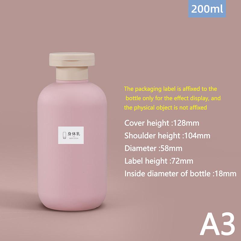

100Ml-300Ml Pe Plastic Shampoo Shower Gel Foaming Soap Dispensers Refillable Bottles Flip Cover/Pump Lotion Empty Bottles 200ml Flip bottle