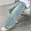 Girls Spring Summer Slim Jeans Wide Leg Pants Kids Thin Blade Knife Fashion Children Clothing Korean Style Long Pants Outdoor