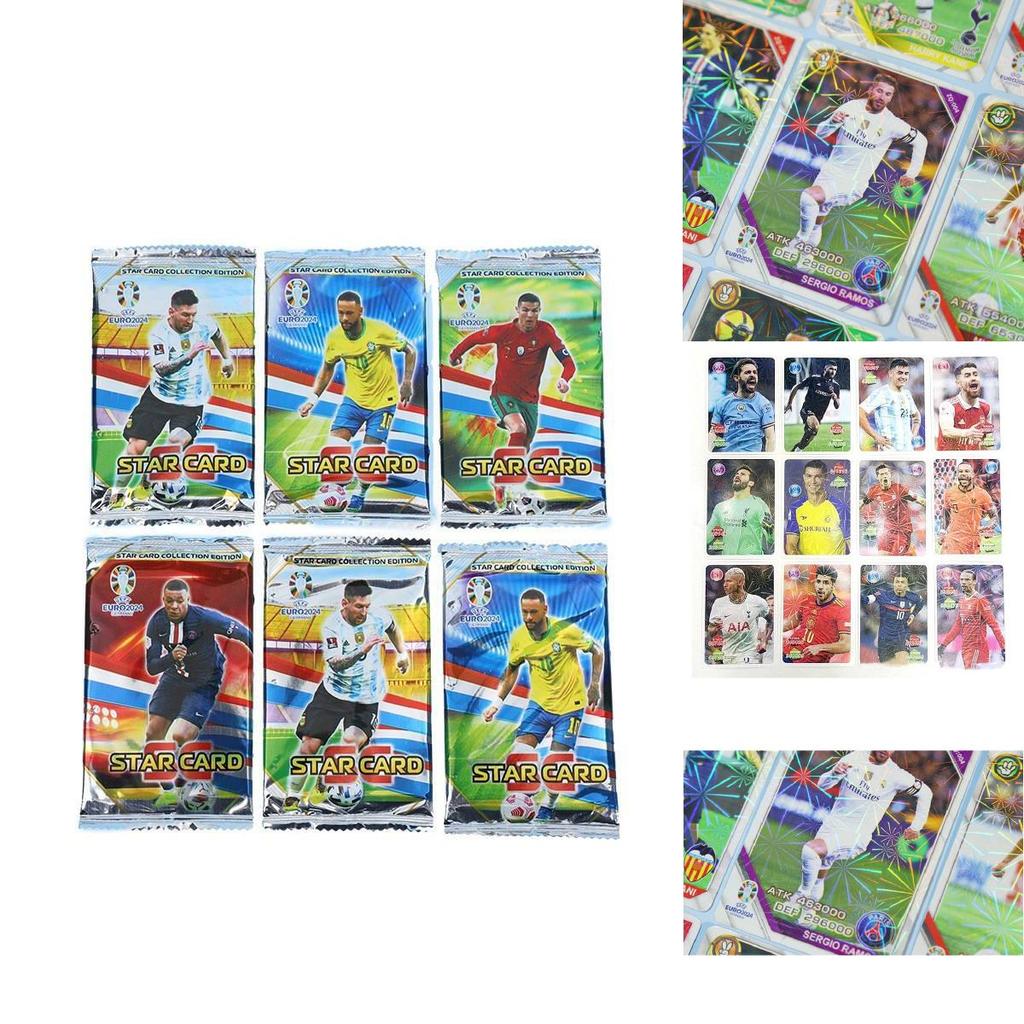 Premium Fußballstar-Karten Europapokal Messi Ronaldo Neymar Sammelkarten-Packung