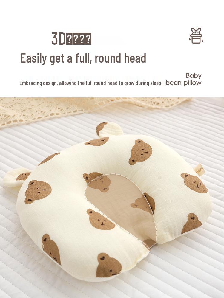 Class A Cotton U-Shaped Rabbit Ear Baby Pillow - Washable, Anti-Startle & Soothing Shaping Pillow
