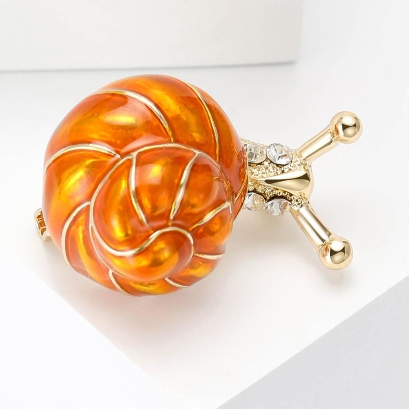 Broche Artístico de Caracol Esmaltado com Técnica de Óleo Gotejante em Base de Liga para Declarações de Moda Personalizadas