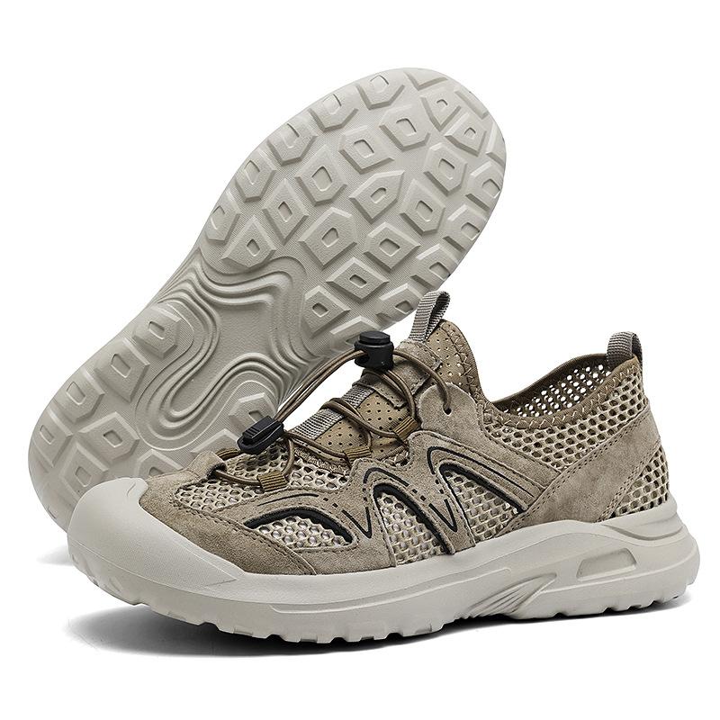 

European station exports summer men s sports shoes casual shoes German training shoes casual running shoes sandals sports breathable new models 44 хакі