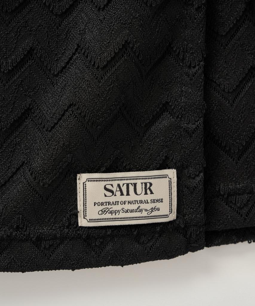 Seteo (W) Crochet Layered Skirt Black