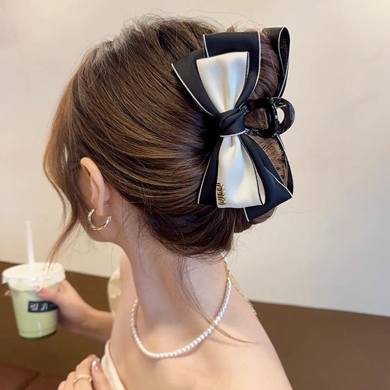 2023 Stylish Runaway Princess Bow Hair Clip: Double-Sided Shark Claw Hairpin