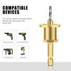 0.25inch Countersink Adjustable Self-Centering Drill Bit Replacement Wood Drill