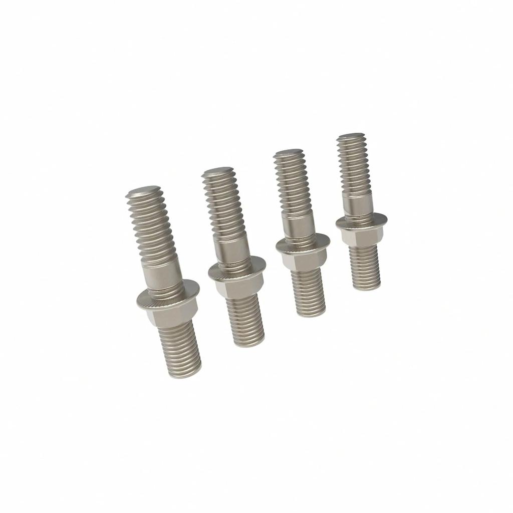 Exhaust Port Studs Nuts Kit Fit for 1984-2015 Harley Sportster,Big Twin (Replace #16715-83) (Pack of 4 Pairs Studs&Nuts)