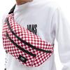 Vans Checkerboard Print Zipper Closure Polyester Chest Bag Crossbody Waist Bag Unisex Bags Red VN0A2ZXX976