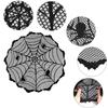 Spooky Halloween Polyester Cobweb Table Runner with Cobweb Pattern for Home and Event Decoration