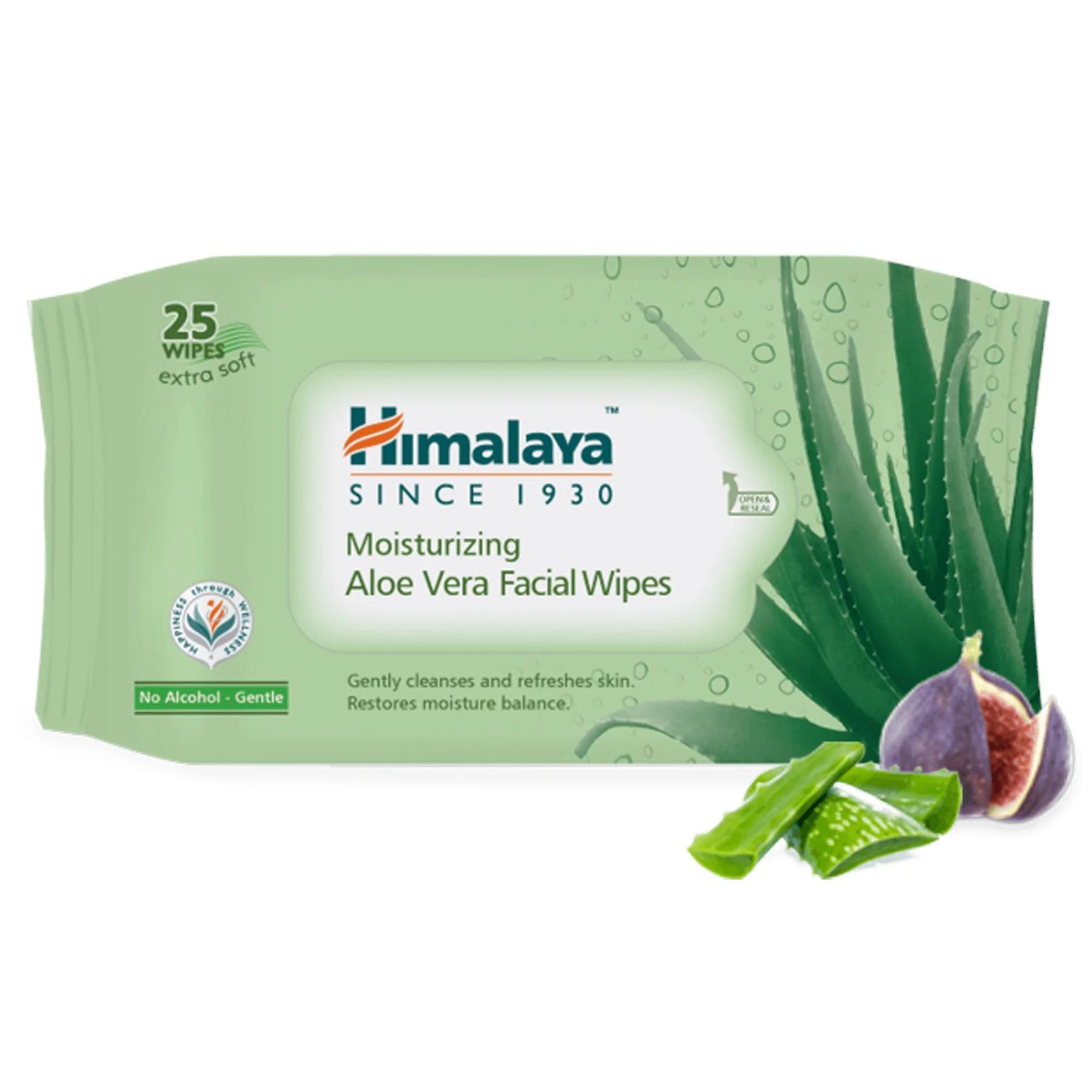 

Himalaya увлажняющие салфетки для лица с алоэ вера, 25 минут
