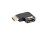 Lanberg HDMI Adapter(f)->HDMI(f) 8K Angled Left Aluminum Silver