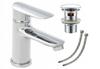 Appia Chrome Free-standing Washbasin Tap with Stopper