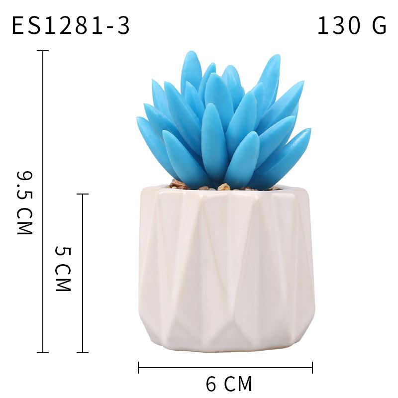 Small, Wavy Cup-Shaped Simulated Succulent Plant Potted Plant, Nordic Office Furniture Fresh Decoration
