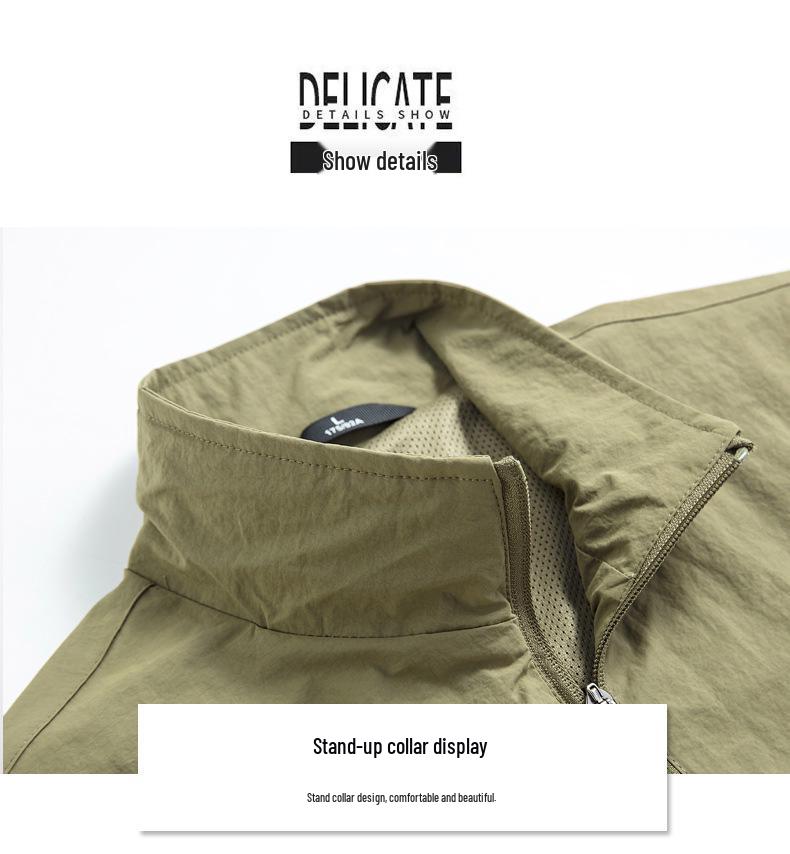 Herren Casual Jacke mit Stehkragen – Frühling/Herbst, Locker, Atmungsaktiv, Modisch für den Weg zur Arbeit