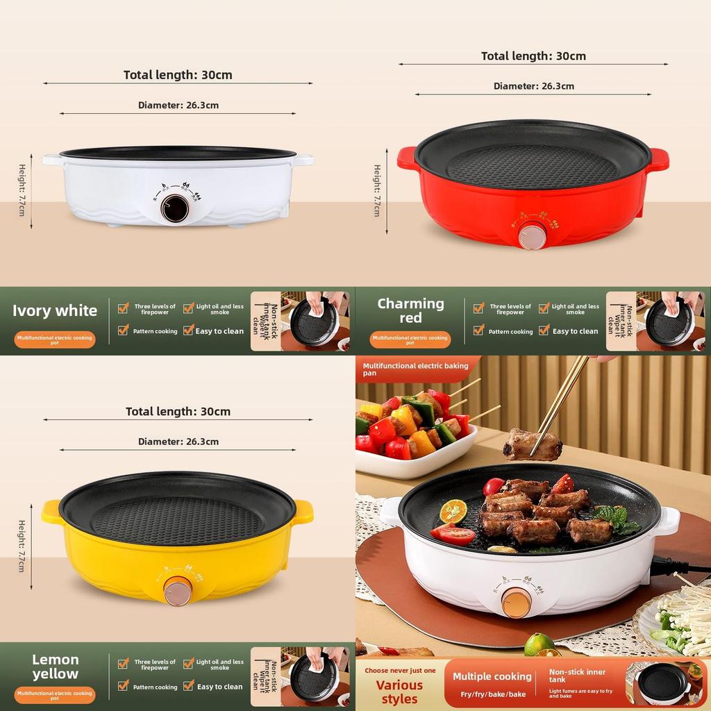Electric Griddle With Non Stick Surface For Home Use And Small Family Cooking