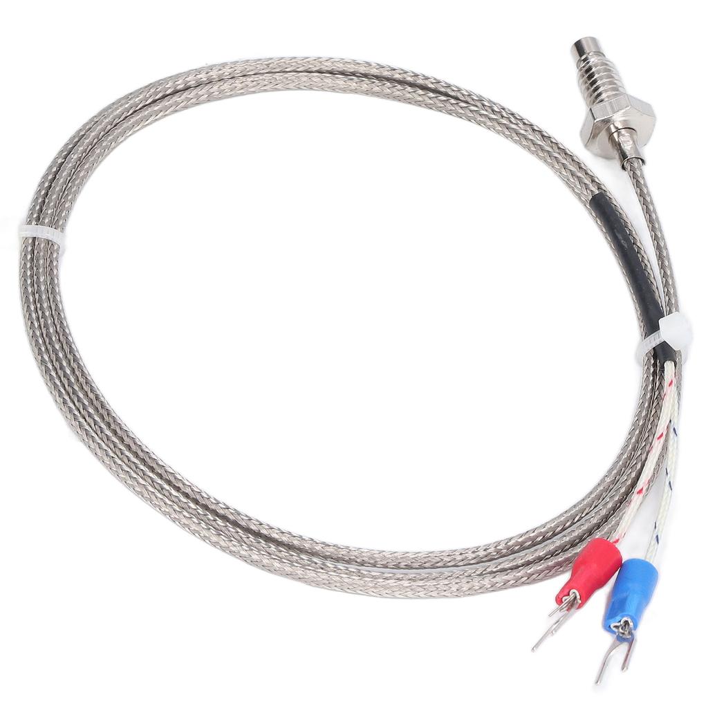 BERM K Type Thermocouple M6 Inch Screw Temperature Sensor Probes Wire 0‑400 celsius  1meter