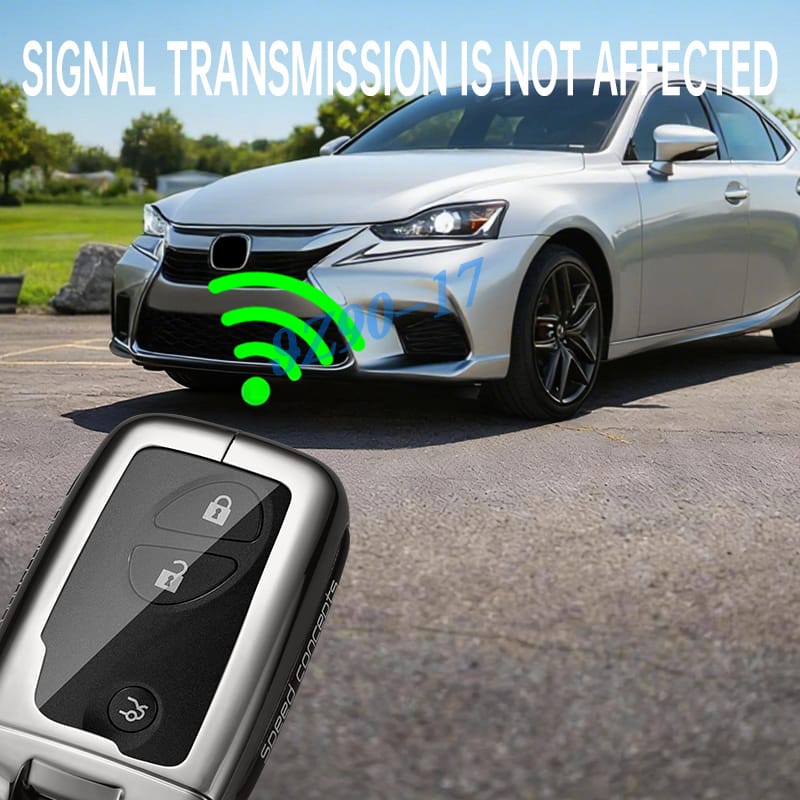 For Lexus Is Es Ls Gs Rx Gx Lx Ct Hs 200 250 300 300H 350 350H 450 Metal Carbon Fiber Car Key Fob Case Cover Keychain