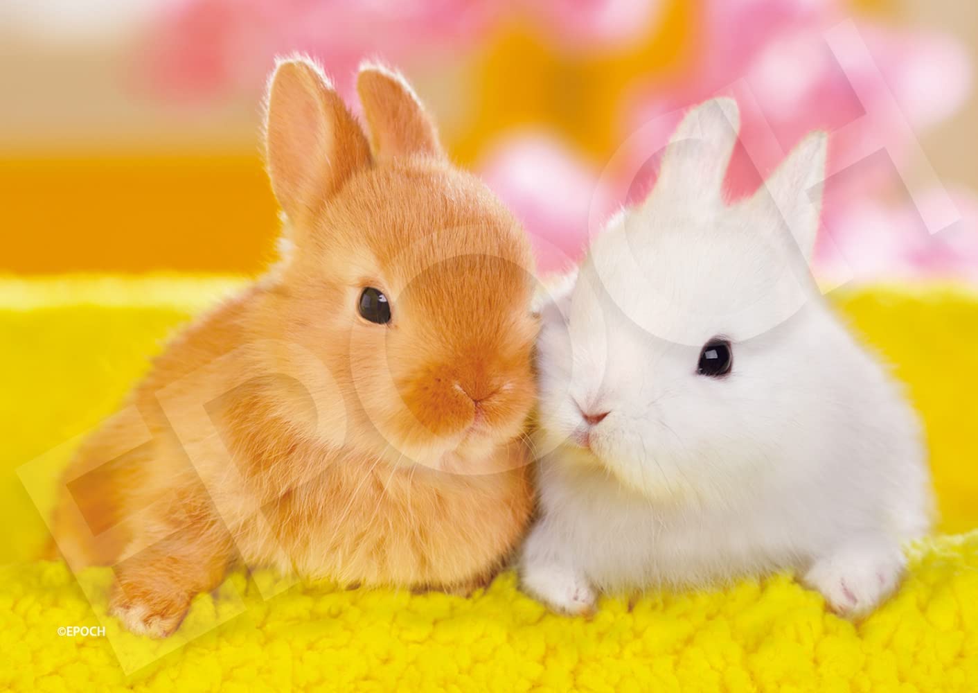 Epoch Creatures and Pets Jigsaw Puzzle 108 Pieces Rabbits Cheek Touch 18.2×25.7cm Includes Glue Spatula Ticket