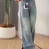 Women's Light Color High-Waist Wide Leg Jeans - Plus Size, Loose Fit, Slimming for Pear Shaped Body, Summer Style