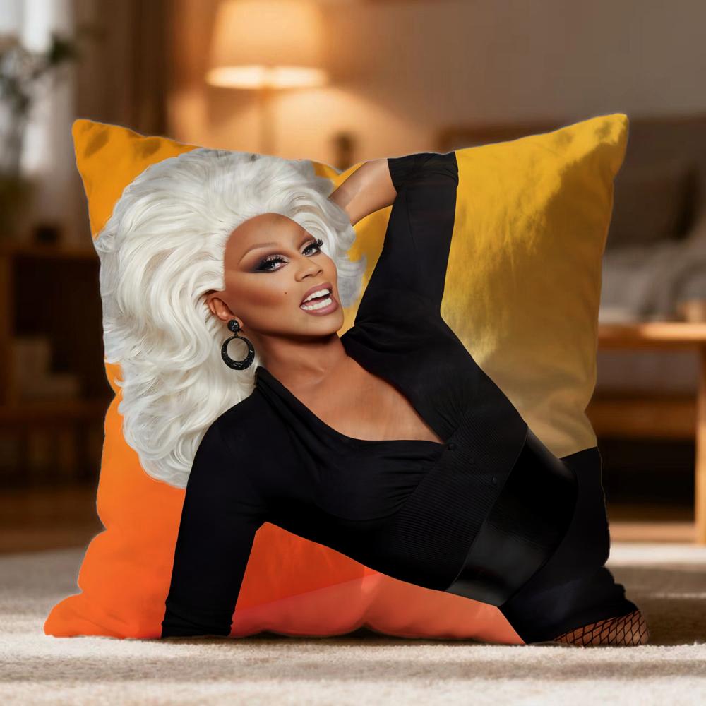 Federa Cuscino Fashion R-RRuPaul Morbida Lavabile per Divano Letto Viaggio Ufficio