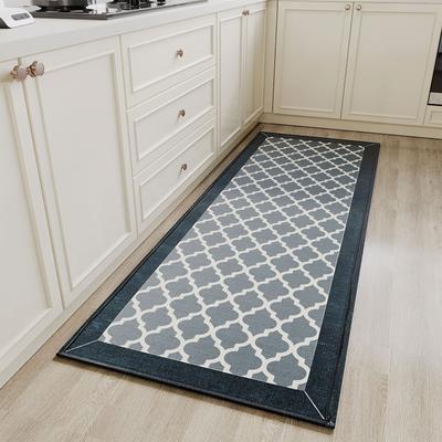 Kitchen Floor Mat, Water-Absorbing Oil-Absorbing Long Strip, Oil-Resistant And Dirt-Resistant Carpet, Non-Slip Mat, Waterproof Pad, Imitation Linen