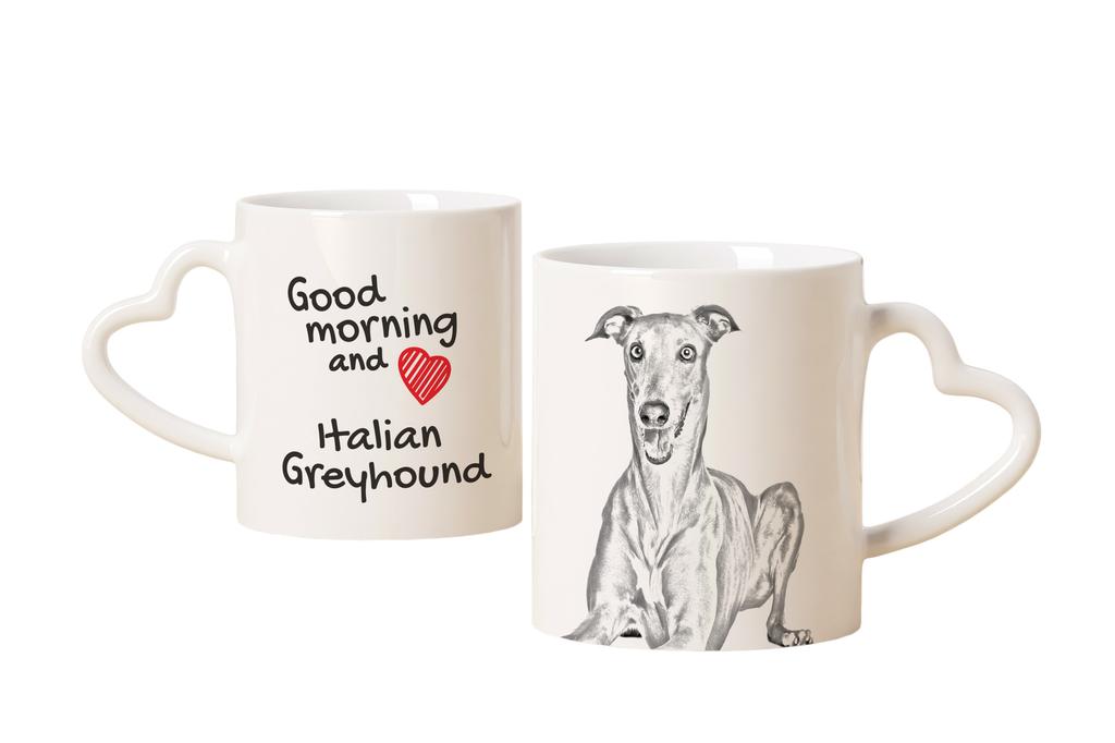 Italian Greyhound, Italian Sighthound - Cup with a Dog, Adorable Cup with a Heart-shaped Handle, Universal Gift from the Art-Dog Brand