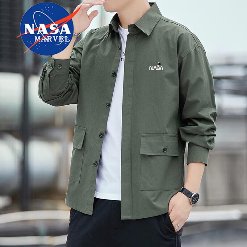 NASA MARVEL Men's Long Sleeve Casual Shirt