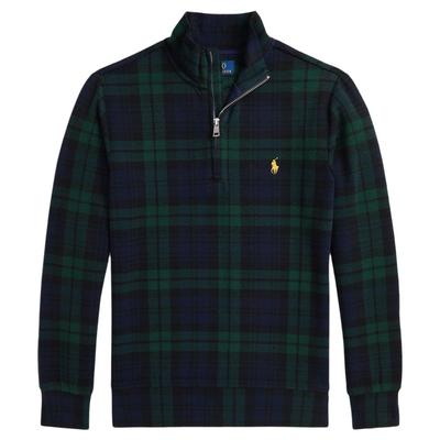 Polo Pullover FW24 Kariert Reißverschlusskragen Langarm Kinderpullover Grün CWPOKNIY8021246-999