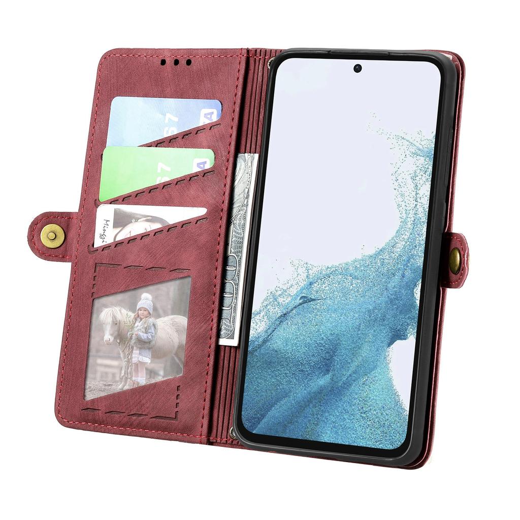 For Samsung Galaxy A56 5G Case Zipper Wallet Geometry Lines Leather Phone Cover