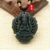 Hetian Jade Thousand-Hand Guanyin Pendant Necklace