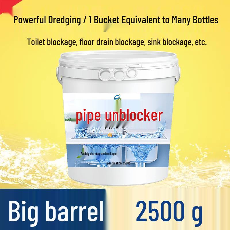 Powerful Pipe Dredger: Unclogs Kitchen Grease, Toilets, Floor Drains & Hair