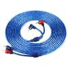 5 Meter AUTO Car  Blue Transparent RCA Audio Interconnect Cable Ultra Flexible