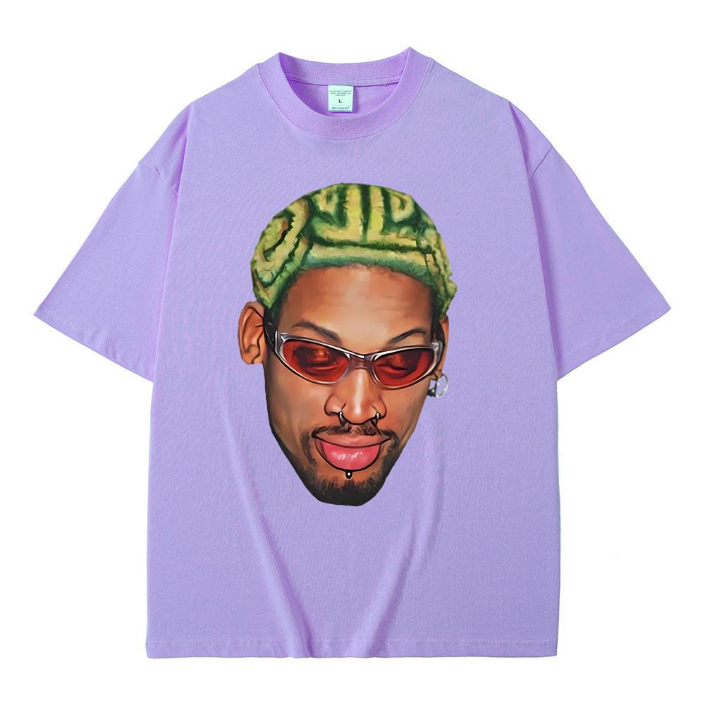 The Worm Dennis Rodman Head Graphic Tshirt Male Vintage Oversized Basketball Boys T Shirt Men's Hip Hop Fashion Street T-shirts
