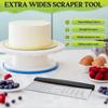 10" Stainless Steel Bench Scraper with Measuring Scale – for Dough, Pizza, Bread & Food Chopping – Compatible with Baking Needs