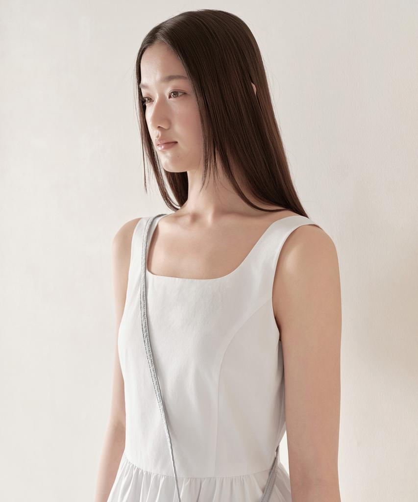Musinsa Standard Woman Women'S Poplin Sleeveless Long Dress [White]