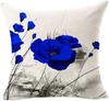 Charming Retro Watercolor Oil Painting Red Poppy Cotton Linen Throw Pillow Case Cushion Cover New Home Office Indoor Decorative