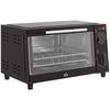 Mini Oven, 9 Liter Capacity, Adjustable Temperature and Cooking Time, with Grill Rack and Baking Tray, Black