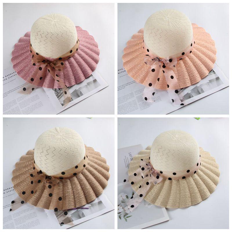 Women's Fashionable Sun Protection Wide Brim Straw Hat for Summer Beach and Scenic Outings