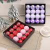 16pcs Christmas Sphere Ornament Collections Unique Christmas Tree Hanging Baubles Ornament For Seasonal
