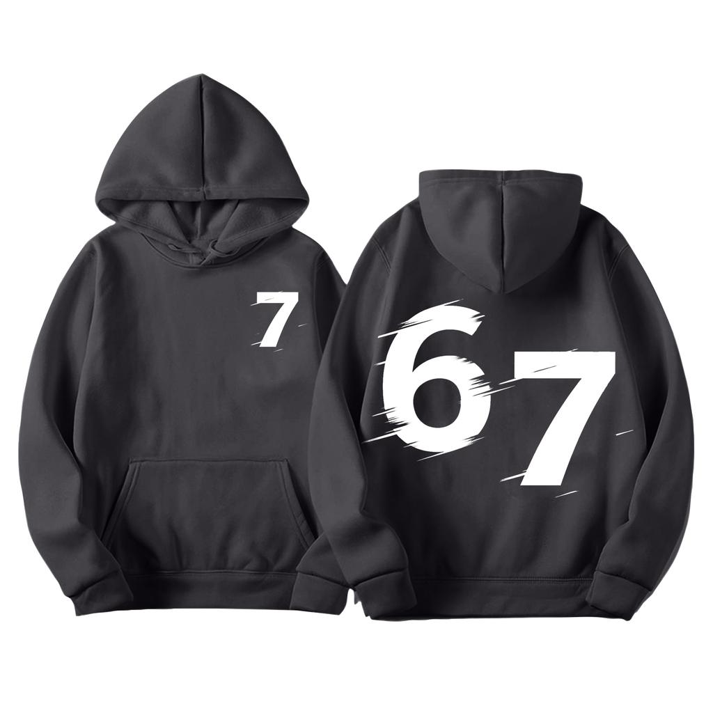 Męska Bluza z Kapturem z Nadrukiem z Długim Rękawem Dla Casualowego Komfortu Sportowego