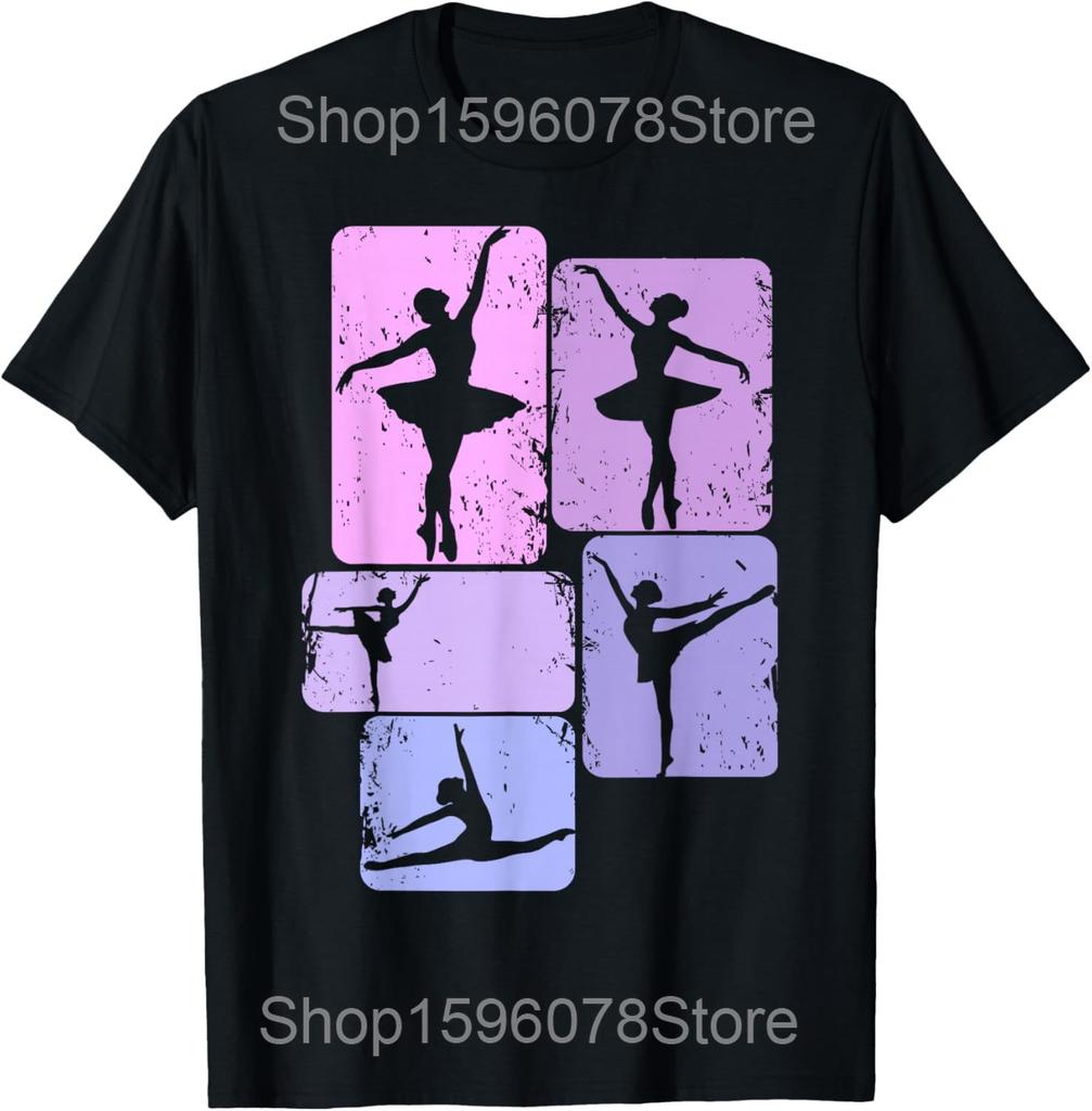 Flicka Älskar Ballerina Balettdans T-shirts Män Humor Streetwear T-shirt Kortärmad Unisex Julklappar Lös Klädsel