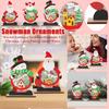 Wooden Luminous Snowman Ornaments For Christmas Family Parties, Indoor Winter