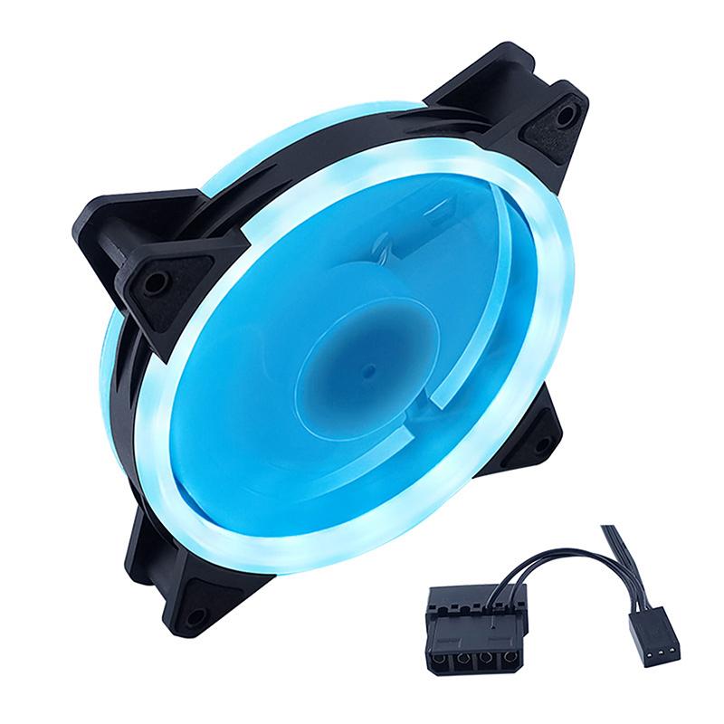 120Mm Pc Case Fan 12V Big 4P And 3P 1200Rpm Rgb Desktop Computer Heat Dissipation Colorful Luminous 12Cm Chassis Ventilador