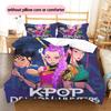 Anime Pattern Bedding Quilt Set Quilt Cover Pillowcase Home Decoration Birthday Gift (1 * Duvet Cover + 2 * Pillowcase, Without Core)